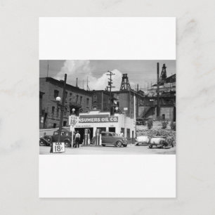 Cartão Postal Estação de Gás Antiga, 1930