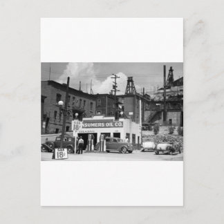 Cartão Postal Estação de Gás Antiga, 1930