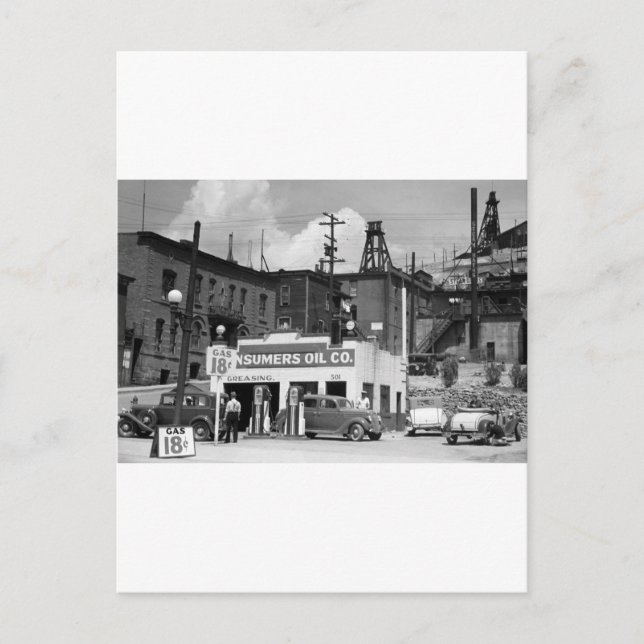 Cartão Postal Estação de Gás Antiga, 1930 (Frente)