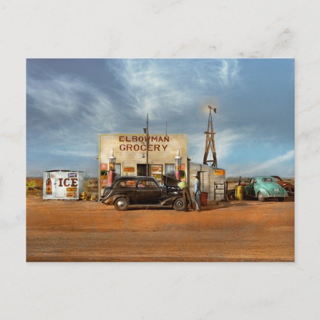 Cartão Postal Estação de gás - No meio do nada 1940 (Frente)