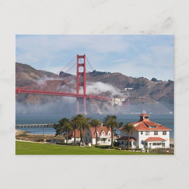 Cartão Postal Estação de Guarda costeira da ponte de ouro (Frente)