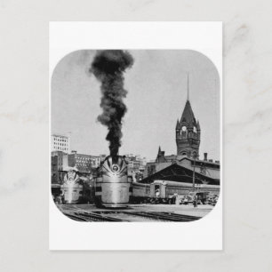 Cartão Postal Estação de Milwaukee Railroad Milwaukee