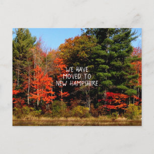 Cartão Postal Estação de outono Movendo Novo Anúncio de Endereço