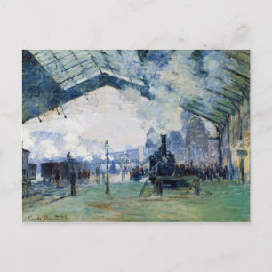 Cartão Postal Estação de Saint-Lazare, o Trem da Normandia - Mon