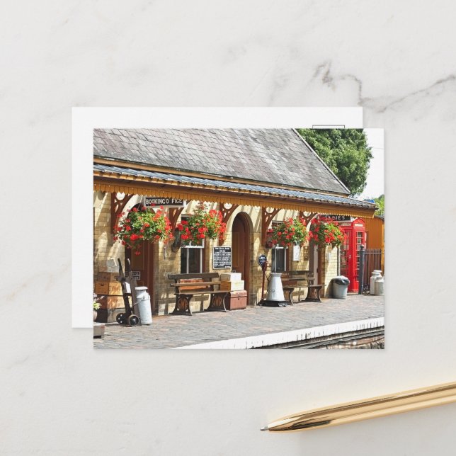 CARTÃO POSTAL ESTAÇÃO DE TRENS ANTIGA (Frente/Verso In Situ)