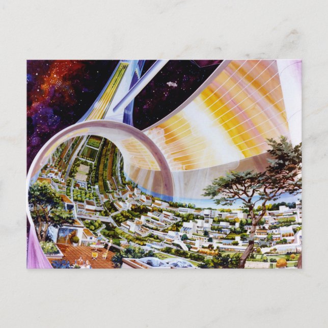 Cartão Postal Estação espacial do anel - habitat futuro do (Frente)