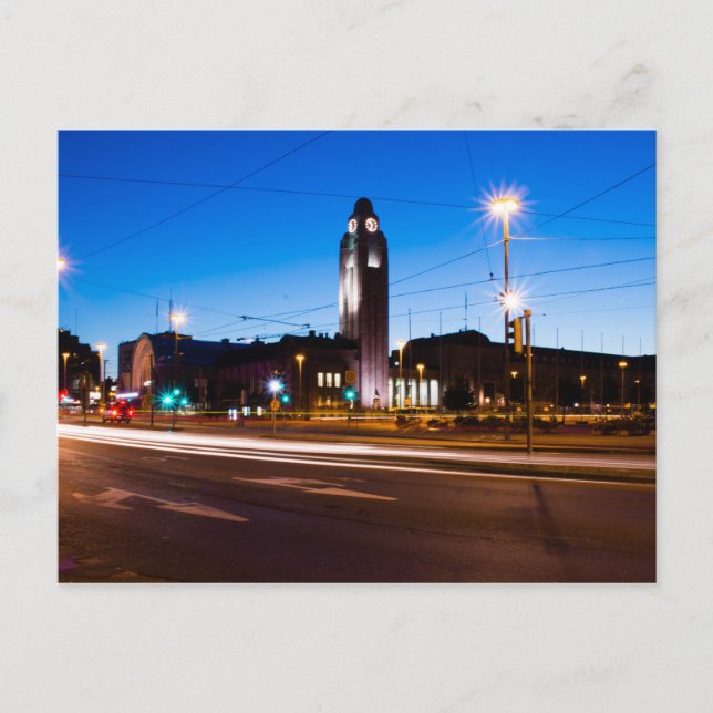 Cartão Postal Estação Ferroviária de Helsínquia (Frente)