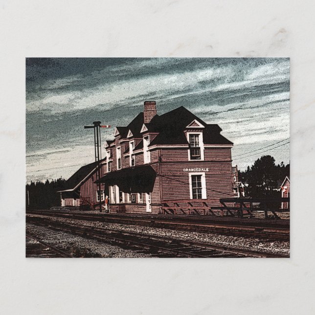Cartão Postal Estação Ferroviária de Orangedale Cabo Breton Nova (Frente)