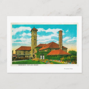 Cartão Postal Estação Ferroviária do Depósito da União em Portla