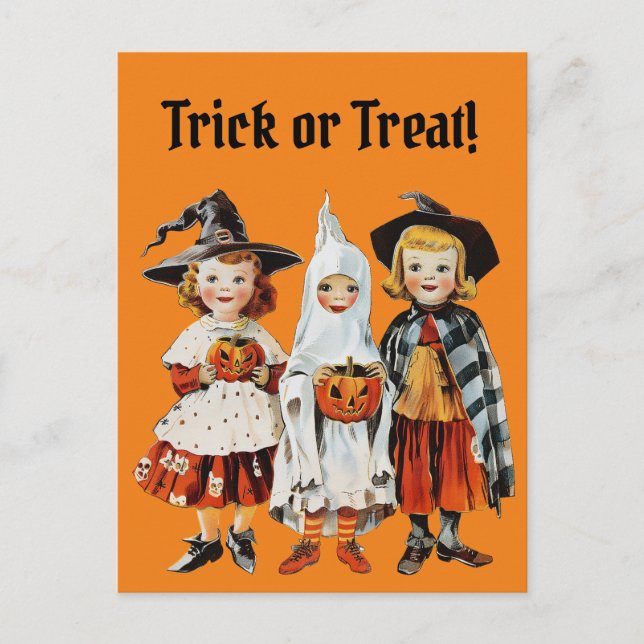 Cartão Postal Estação Retro Halloween Spooky (Frente)