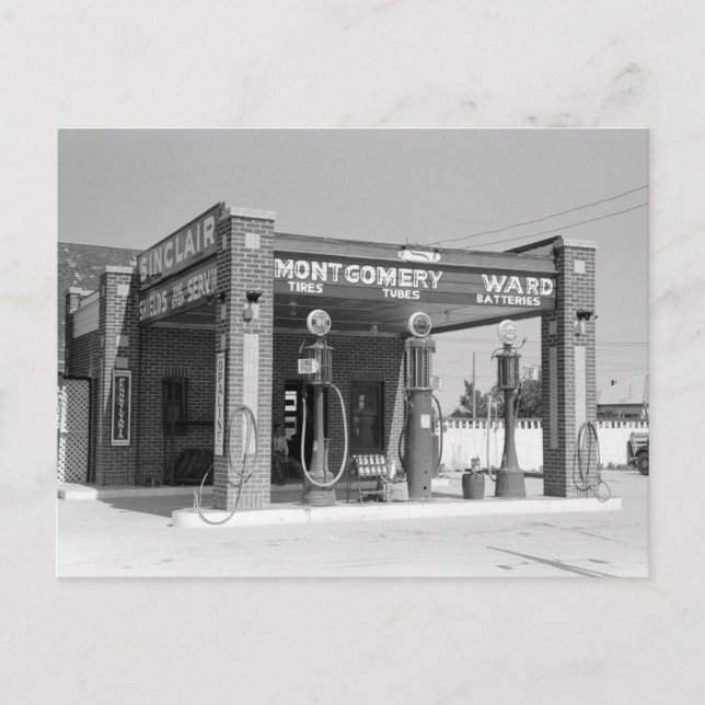 Cartão Postal Estação Sinclair Gas, 1939 (Frente)