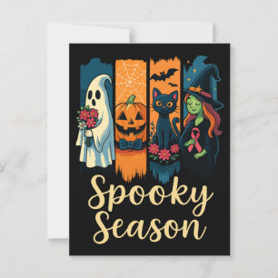 Cartão Postal Estação Spooky com Consciência do Halloween de Fit