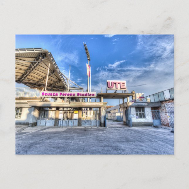 Cartão Postal Estádio Ujpest (Frente)