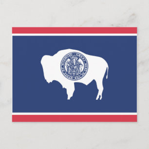 Cartão Postal Estado de bandeira do Wyoming, EUA