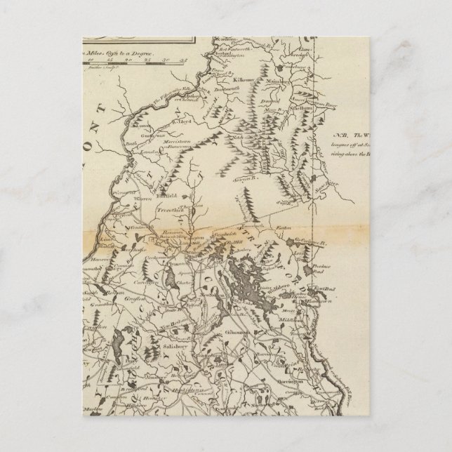 Cartão Postal Estado de New Hampshire (Frente)