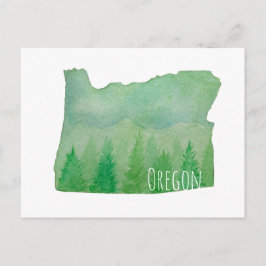 Cartão Postal Estado de Oregon da aguarela