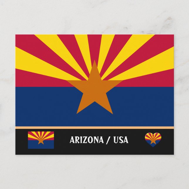Cartão Postal Estado de Sinalizador e Arizona da arizona EUA/Amé (Frente)
