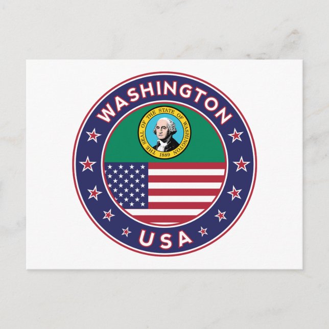 Cartão Postal Estado de Washington (Frente)