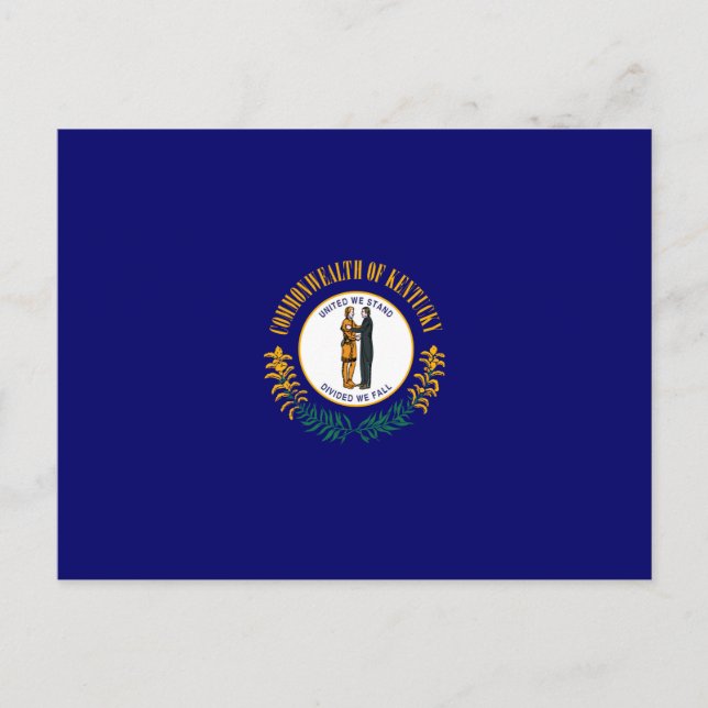 Cartão Postal Estado do Kentucky Flag Design (Frente)