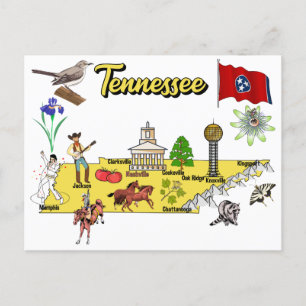 Cartão Postal Estado do Tennessee, EUA