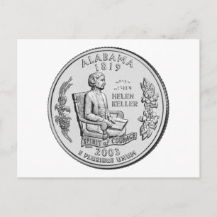 Cartão Postal Estado Quarter do Alabama