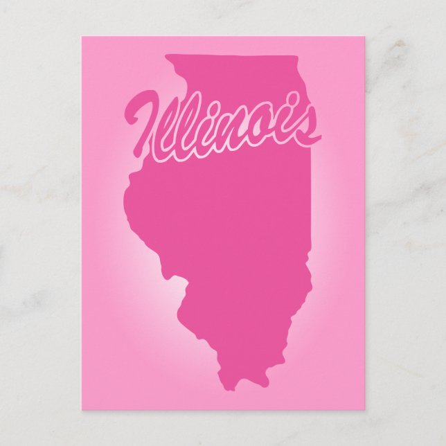 Cartão Postal Estado Rosa Illinois (Frente)