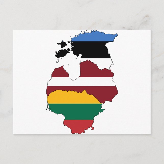 Cartão Postal Estados bálticos (Frente)