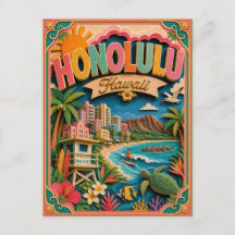 Estados de PopCut Honolulu Havaí Arte de Papel