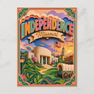 Cartão Postal Estados de PopCut Independência Missouri Arte em P
