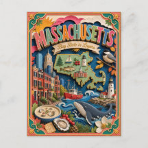 Estados de PopCut Massachusetts Arte em papel 3D C