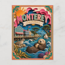 Estados de PopCut Monterey Califórnia Arte de Pape