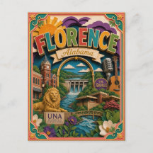 Estados do PopCut Florença Alabama Arte de Papel
