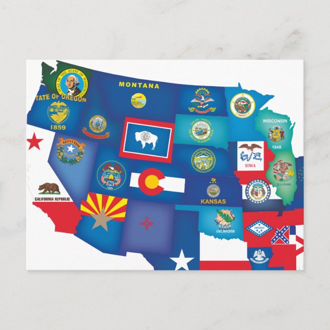 Cartão Postal Estados dos EUA (Frente)