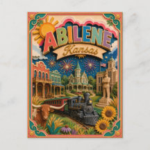 Estados PopCut Abilene Kansas Arte em Papel