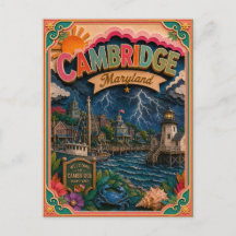 Estados PopCut Cambridge Maryland Arte em Papel