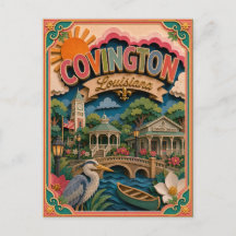 Estados PopCut Covington Louisiana Arte em Papel