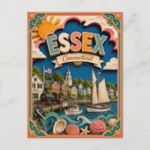 Estados PopCut Essex Connecticut Arte de Papel