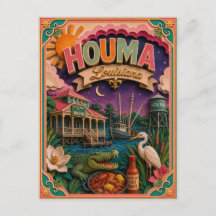 Estados PopCut Houma Louisiana Arte em Papel