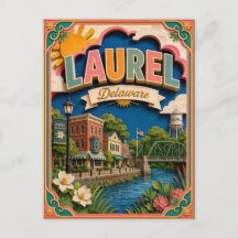 Estados PopCut Laurel Delaware Arte de Papel