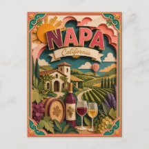 Estados PopCut Napa Califórnia Arte de Papel