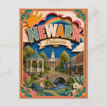 Estados PopCut Newark Delaware Arte em Papel