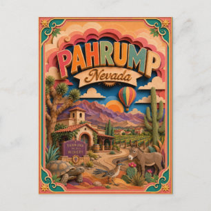 Cartão Postal Estados PopCut Pahrump Nevada Arte em Papel