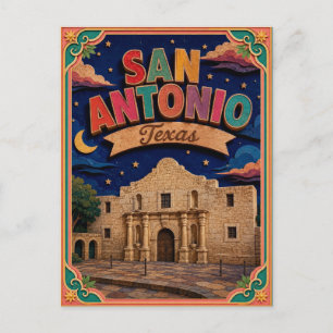 Cartão Postal Estados PopCut San Antonio Texas Arte em Papel