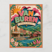 Estados PopCut Van Buren Arkansas Arte de Papel
