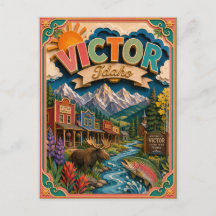 Estados PopCut Victor Idaho Arte em Papel