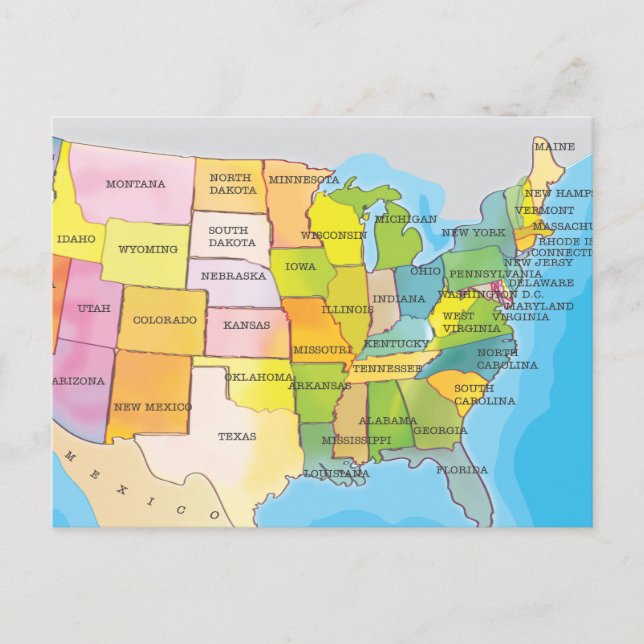 Cartão Postal Estados Unidos Da América (Frente)