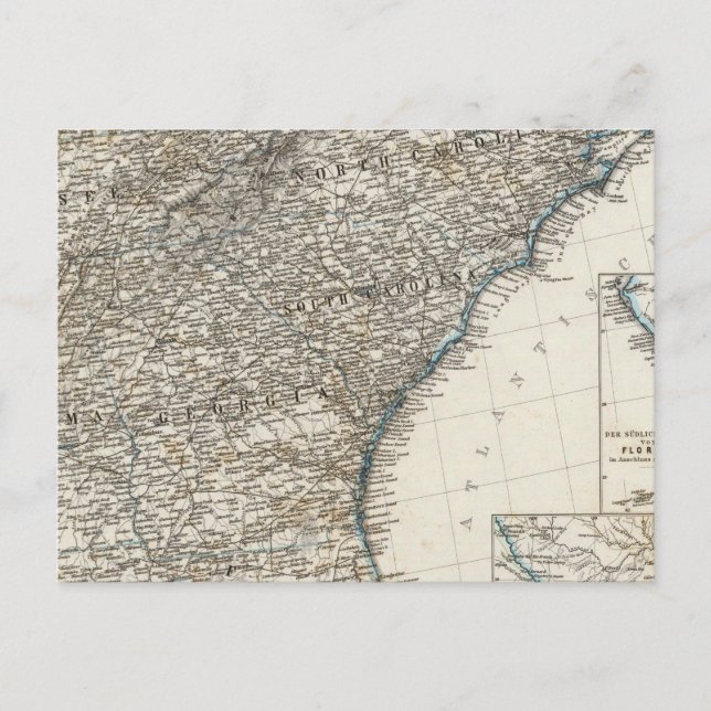 Cartão Postal Estados Unidos da América Estados do Sul (Frente)