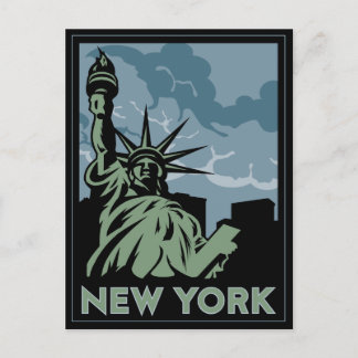 Cartão Postal estados unidos de nova iorque eua vintage retro vi