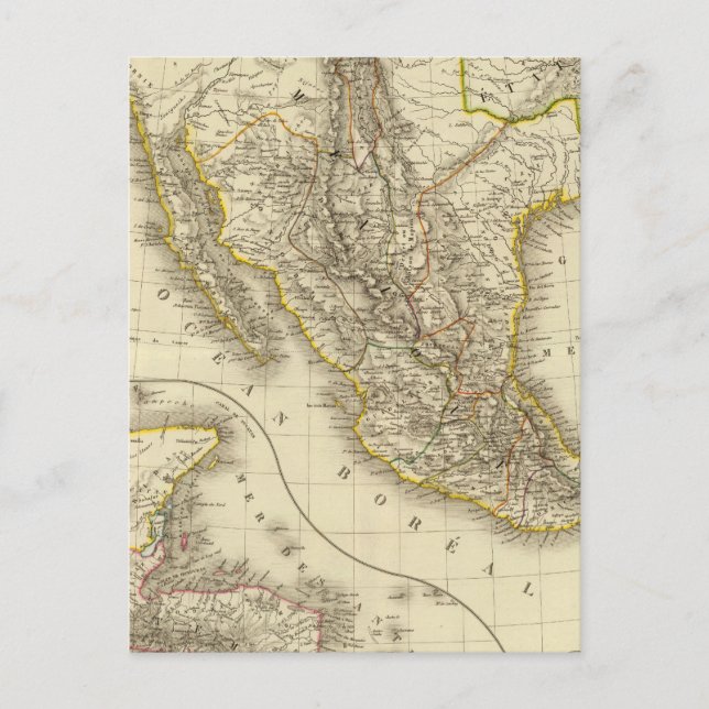 Cartão Postal Estados Unidos Mexicanos, América Central (Frente)