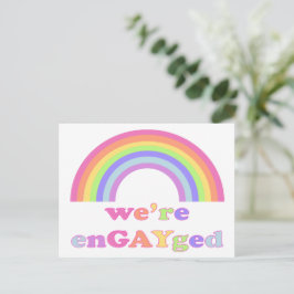 Cartão Postal Estamos em GAIA - LGBT / Orgulho gay Rainbow